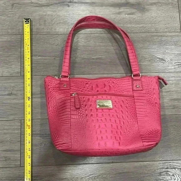 Marc Fisher Pink Faux Vegan Croc Leather Tote Bag-NWOT - Picture 2 of 8